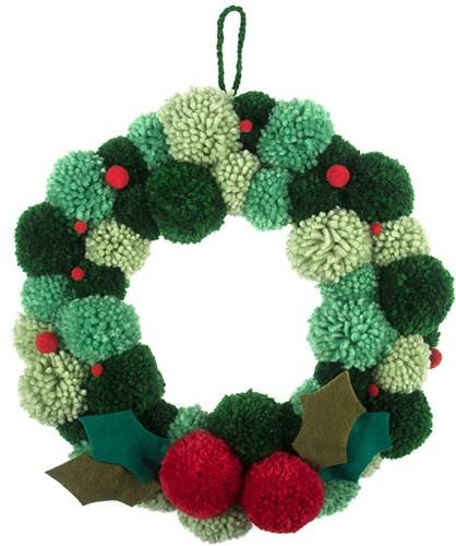 Trimits Pom Pom Krans Kit Groen