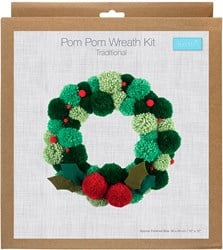 Trimits Pom Pom Krans Kit Groen