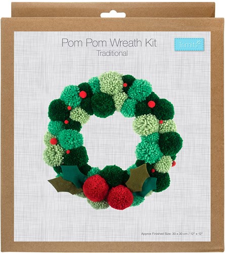 Trimits Pom Pom Krans Kit Groen