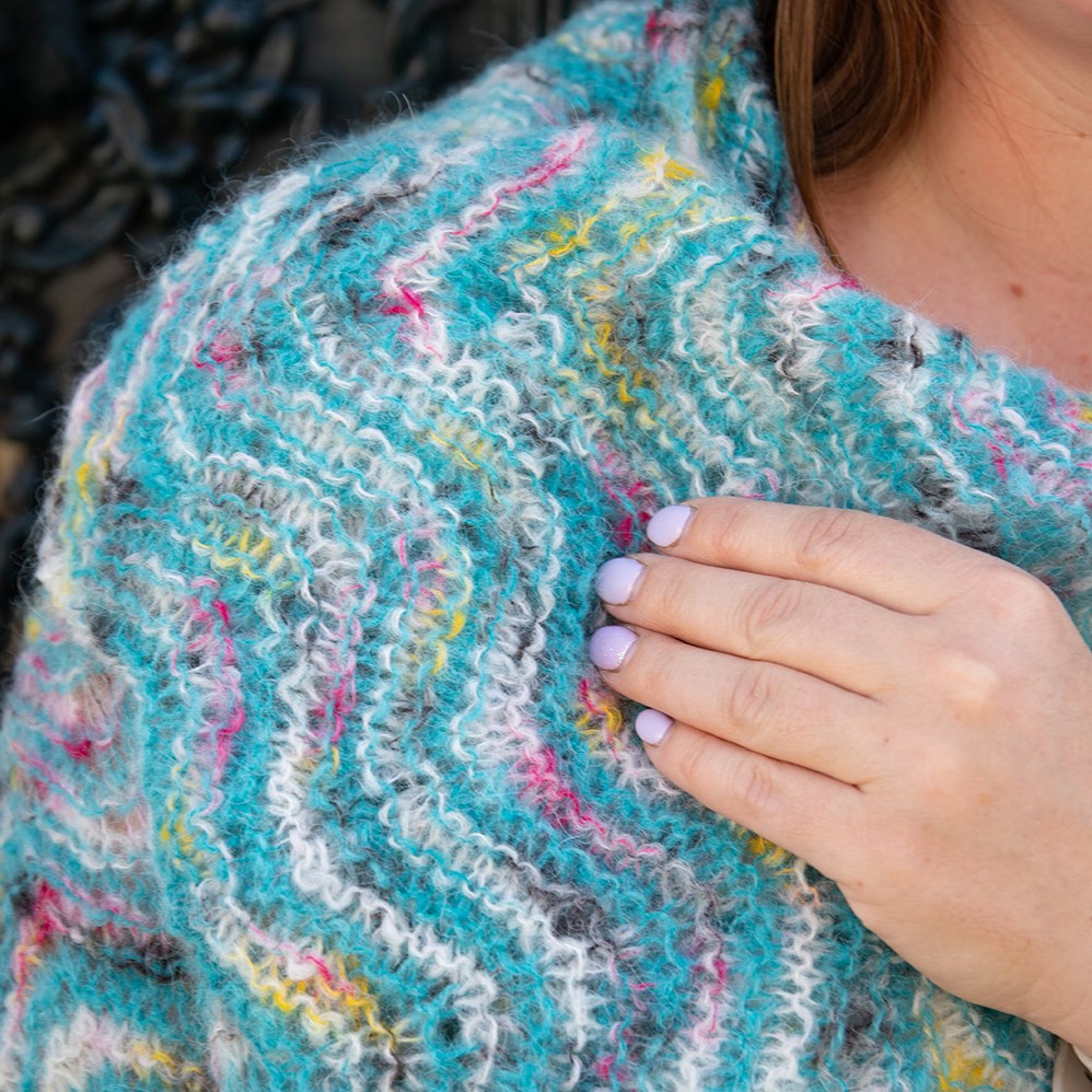 Rough Knit Scarf - gebreide sjaal, lange sjaal, gebreid met echt
