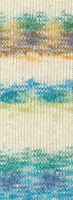 Lana Grossa Gomitolo Hippie 3033 Blauw-Paars/Turquoise/Natuur/Mosgroen/Oker/Donkergrijs/Lichtgroen-2