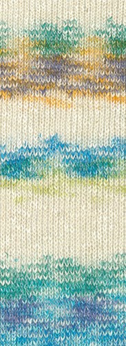 Lana Grossa Gomitolo Hippie 3033 Blauw-Paars/Turquoise/Natuur/Mosgroen/Oker/Donkergrijs/Lichtgroen-2