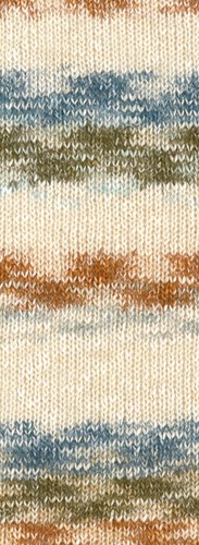 Lana Grossa Gomitolo Hippie 3038 Blauw-Grijs/Amber/Nougat/Rozig-Beige/Natuur-2