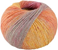 Lana Grossa Gomitolo Mambo 2033 Groen/Lichtgeel/Oranje/Roze/Pastelturquoise/ Mandarijn/Munt-2