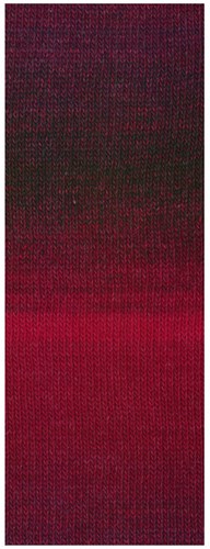 Lana Grossa Gomitolo Versione 452 Zwart Rood/Bordeaux/Rood/Wijnrood-2
