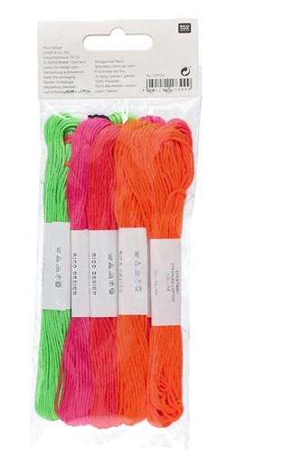 Rico Sticktwist Borduurgarenpakket 8m 005 Neon-3