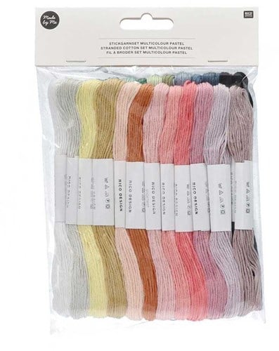 Rico Sticktwist Borduurgarenpakket 8m 007 Multicolour Pastel