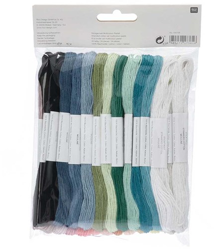 Rico Sticktwist Borduurgarenpakket 8m 007 Multicolour Pastel-3