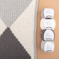 Yarn and Colors Harlequin Blanket Haakpakket 096 Shark Grey