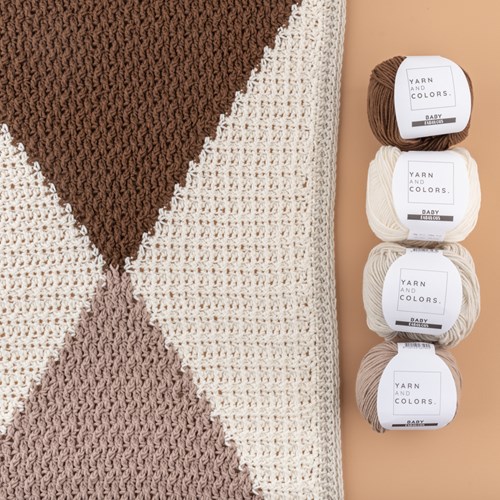 Yarn and Colors Harlequin Blanket Haakpakket 005 Clay-2