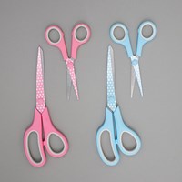 Hemline Set Stoffenschaar (21cm) & Borduurschaar (13,5cm) Pink-3