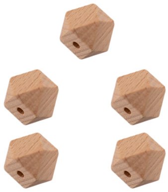 Durable Houten Hexagonkralen 5 stuks 10mm