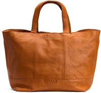 MUUD Hiba Whisky - Handgemaakt leren shopper met opbergvakken 27x29cm-3