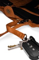 MUUD Hiba Whisky -  Handgemaakt leren shopper met opbergvakken 27x29cm detail a