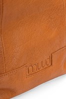 MUUD Hiba Whisky -  Handgemaakt leren shopper met opbergvakken 27x29cm detail d