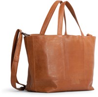 MUUD Hiba Whisky - Handgemaakt leren shopper met opbergvakken 27x29cm-2