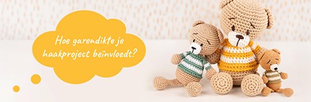Hoe garendikte je haakproject beïnvloedt - 3x hetzelfde patroon met een ander resultaat!