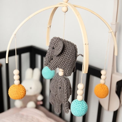 Olifantjes mobiel – Go Handmade Sensory Kit Haakpakket