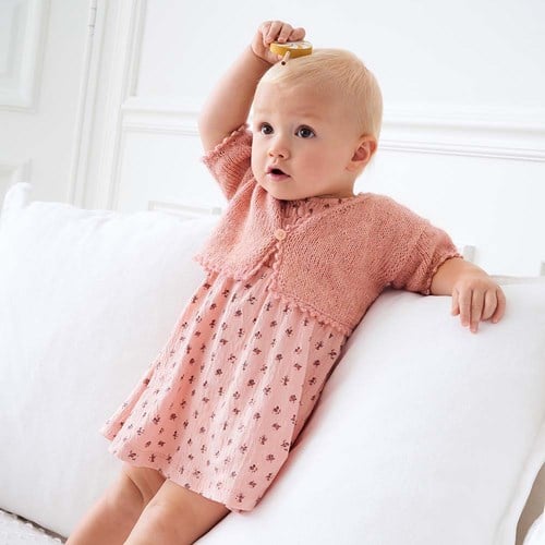 Ecopuno Baby Bolero Breipakket 62/68 Peach-2