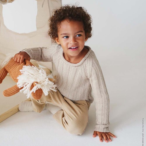 Alta Moda Cotolana Trui Knoopjeskantsteek Breipakket 104/110 Light Beige