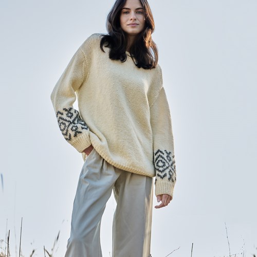 Cool Merino Big Jacquard Trui Breipakket 40/42