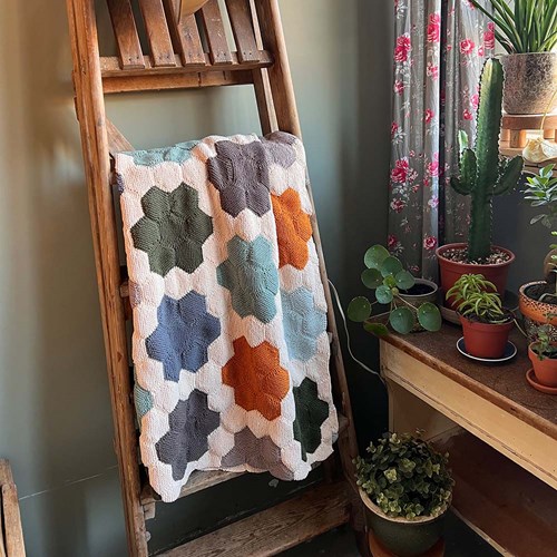 Breipatroon Bloemen Quilt Deken-3
