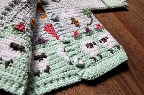 Babyvestje Bloemetjes en Bijtjes Haakpakket-3