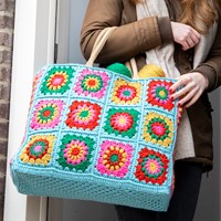 hippe granny square tas xl wolplein haken