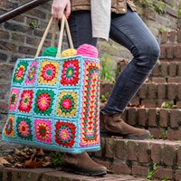 hippe granny square tas xl wolplein haken