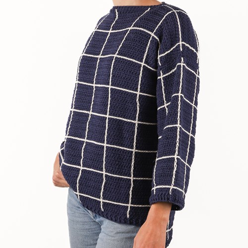 Checkered Sweater XL 059 haakpakket-2