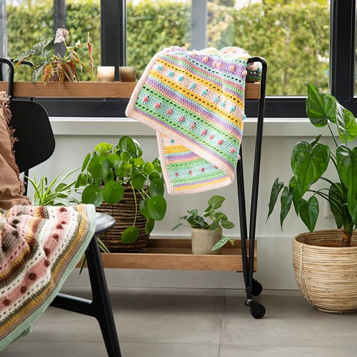 Striped Dot Baby Deken Haakpakket-3