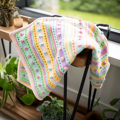 Striped Dot Baby Deken Haakpakket-2