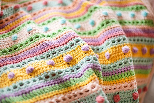 Striped Dot Baby Deken Haakpakket