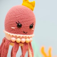 Inktvis Speelknuffel Haakpakket 1 Prinses-3