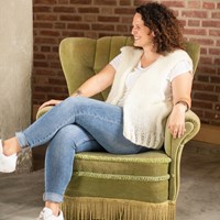Bea Kort Vest Zonder Mouw Breipakket 2 Chestnut XXL-2