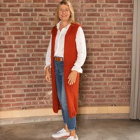 Bea Lang Vest Zonder Mouw Breipakket 1 Cream S-2