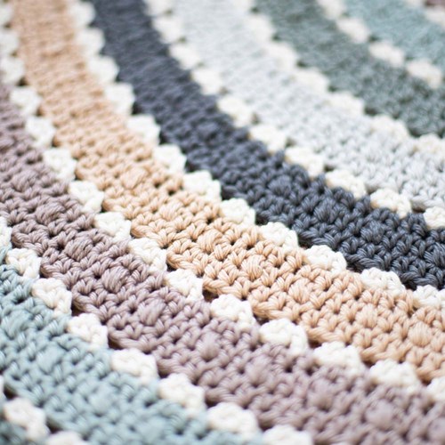 Rond vloerkleed Skye Haakpakket 2 Natural Dots-2