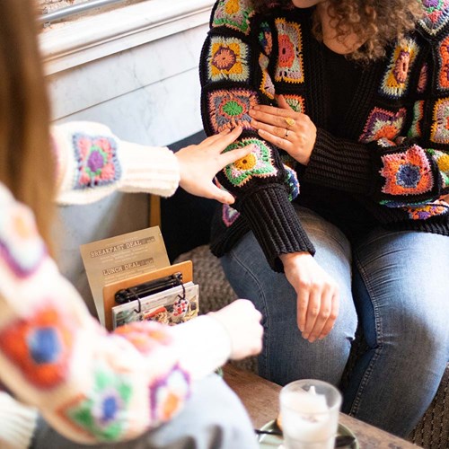 Granny Square Vest a la Chloë Haakpakket 1 Black M/L-3