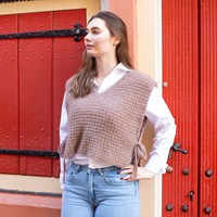 Bea's Gehaakte Slip-Over Haakpakket 1 Taupe XL/XXL
