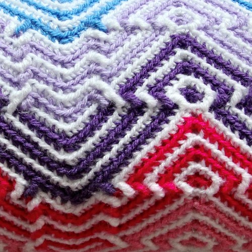 Haakpatroon Rolkussen Zigzag Mozaïek-2