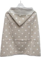 Rico Badhanddoek met Capuchon 80 x 70 cm 005 Beige/Wit-2