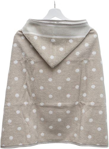 Rico Badhanddoek met Capuchon 80 x 70 cm 005 Beige/Wit-2