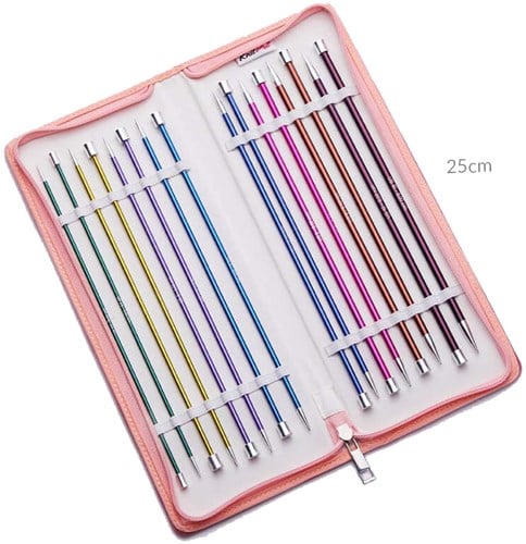 KnitPro Zing breinaalden set 25cm 2.50-6.00mm
