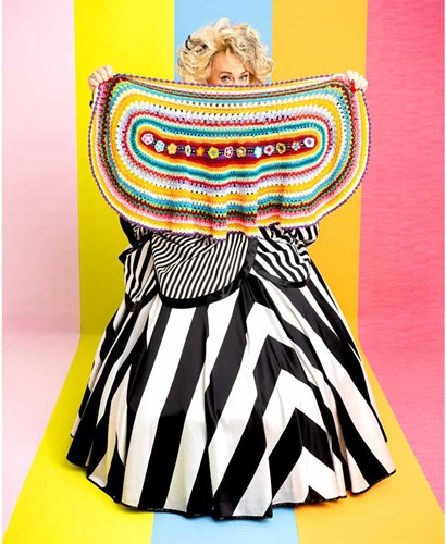 ole sjaal karin bloemen stripes & colors garenpakket