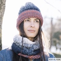 Katia Knit Ensemble 402 Off-white/Lilac/Rust/Red-3