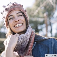 Katia Knit Ensemble 405 Off-white/Khaki/Green blue/Rose-2