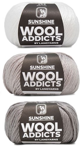 Wooladdicts Strong Spirit Trui Breipakket 1 S/M White/Grey