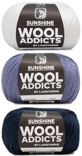 Wooladdicts Strong Spirit Trui Breipakket 2 L/XL White/Blue