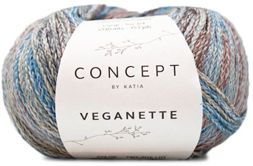 Veganette Kindervest Breipakket 1 8 jaar Wine Red / Stone Grey / Blue