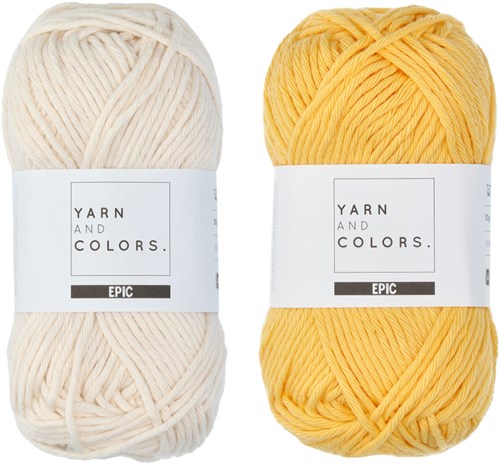 Yarn and Colors Striped Jumper Breipakket 1 L Sunflower-3